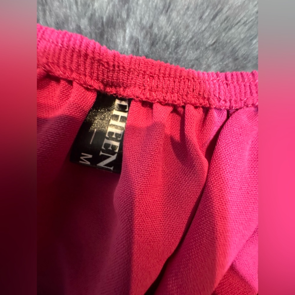 (A3) Theenkoln Pink Ric Rac Scallop Maxi Dress NWOT Size Medium Boho Summer Chic - Picture 7 of 9